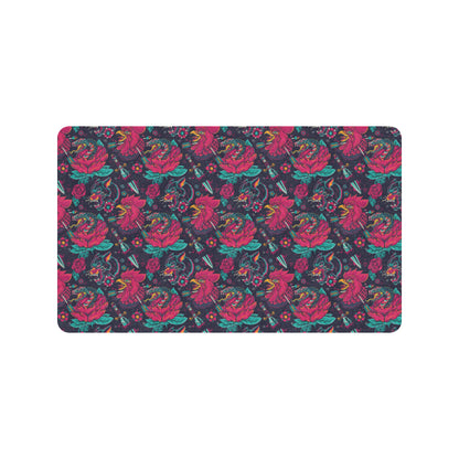 Old School Tattoo Print Rubber Doormat