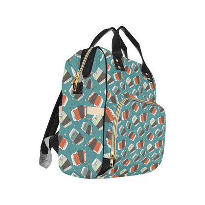 Accordion Pattern Print Design 02 Diaper Bag Backpack