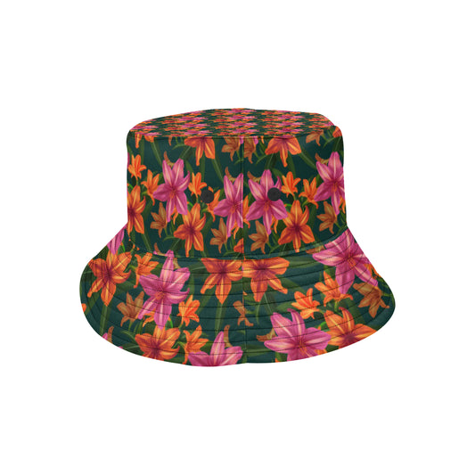 Amaryllis Pattern Print Design AL01 Unisex Bucket Hat