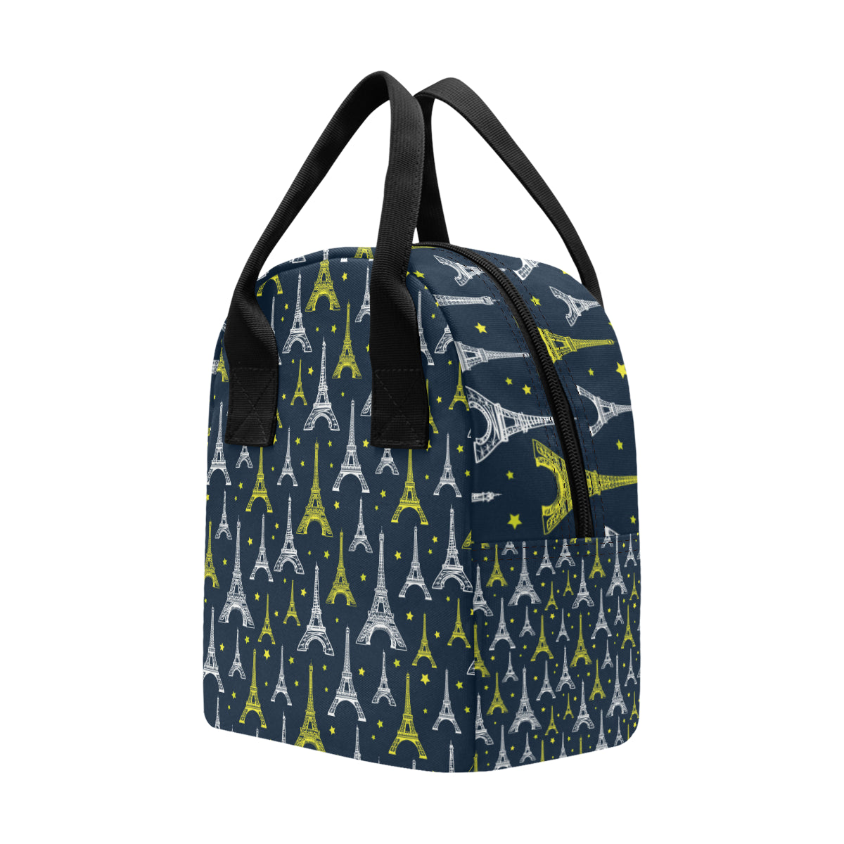 Eiffel Tower Star Print Insulated Lunch Bag