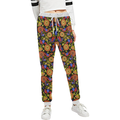 Steampunk Bird Design Themed Print Unisex Sweatpants