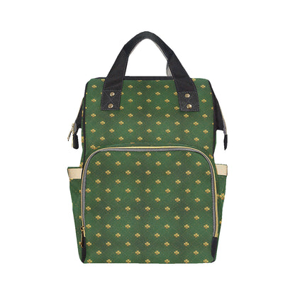 Clover  Pattern Print Design 01 Diaper Bag Backpack