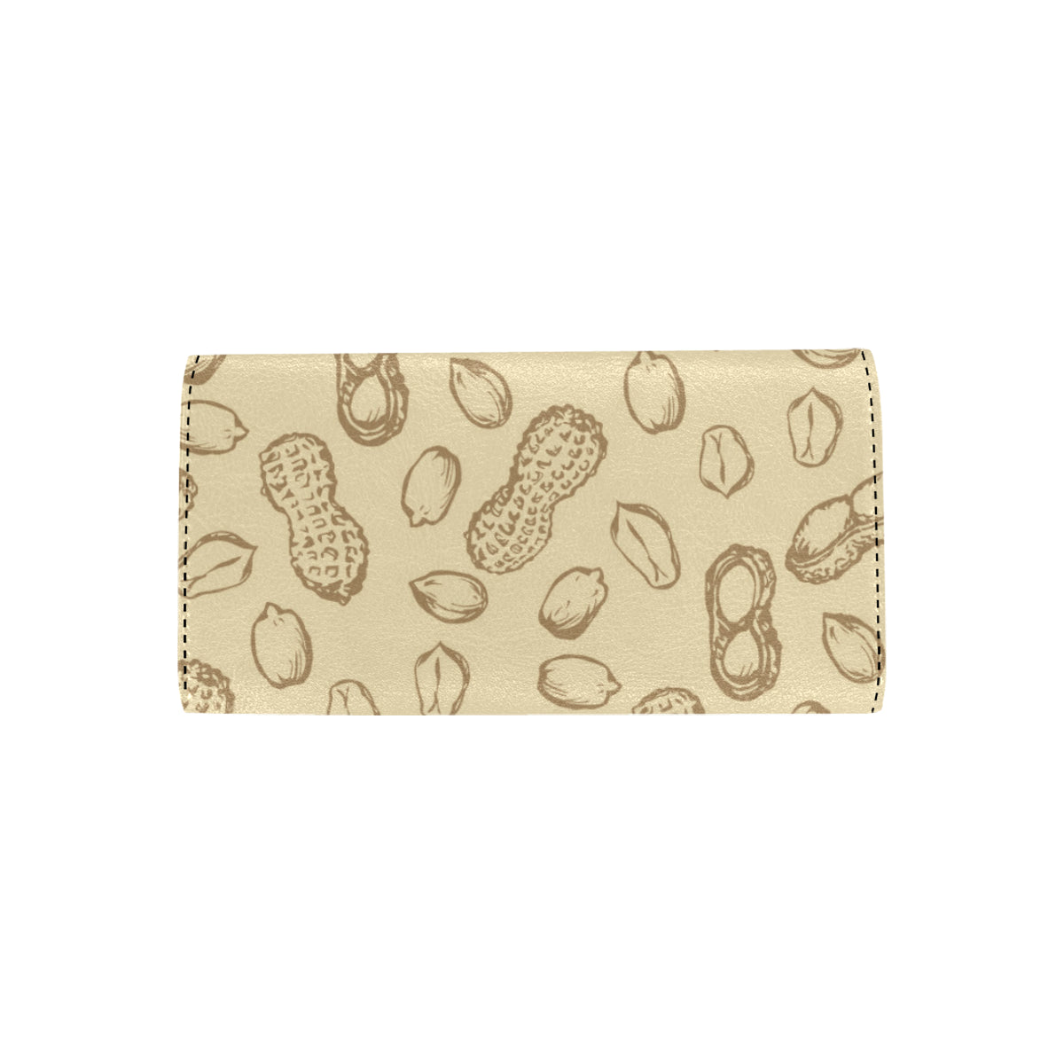 Peanut Pattern Print Design A02 Women's Trifold Wallet