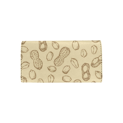 Peanut Pattern Print Design A02 Women's Trifold Wallet