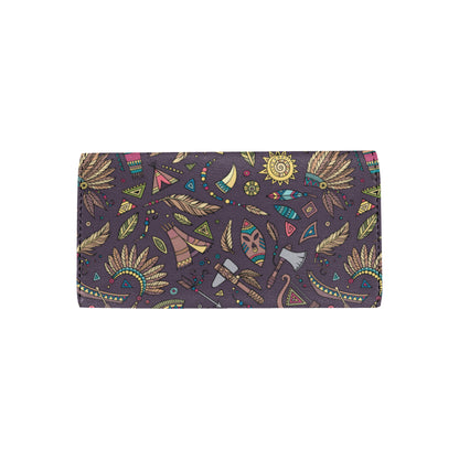 Tribal native american Aztec Women's Trifold Wallet