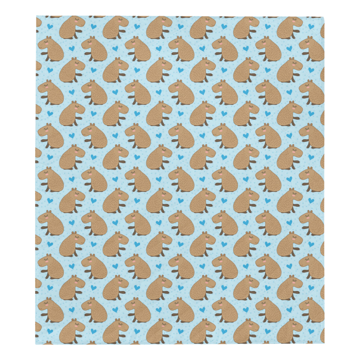 Capybara Pattern Print Design 01 Premium Quilt