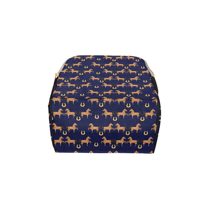 Horse Luxury Themed Pattern Print Diaper Bag Backpack