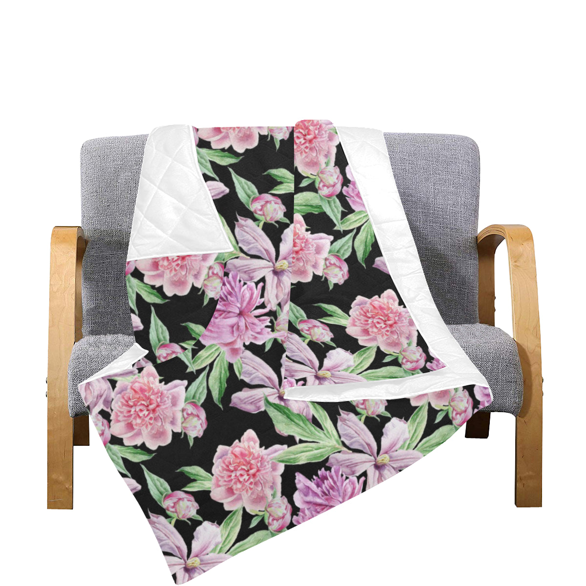 Peony Pattern Print Design PE08 Premium Quilt