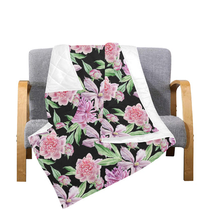 Peony Pattern Print Design PE08 Premium Quilt