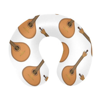 Mandolin Pattern Print Design 01 U-Shaped Travel Neck Pillow