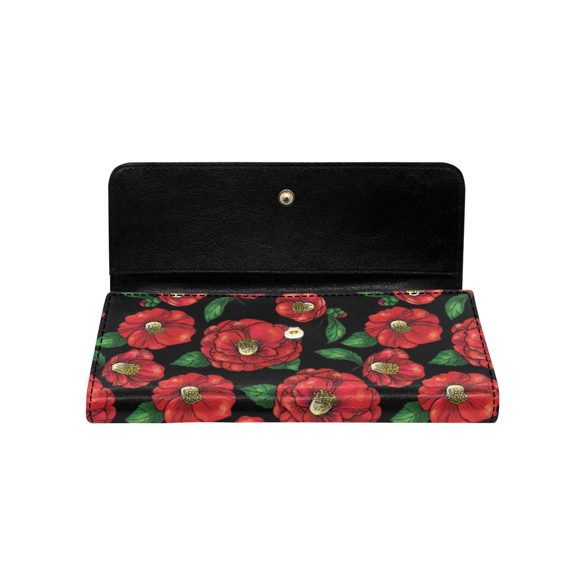 Camellia Pattern Print Design CM07 Women's Trifold Wallet