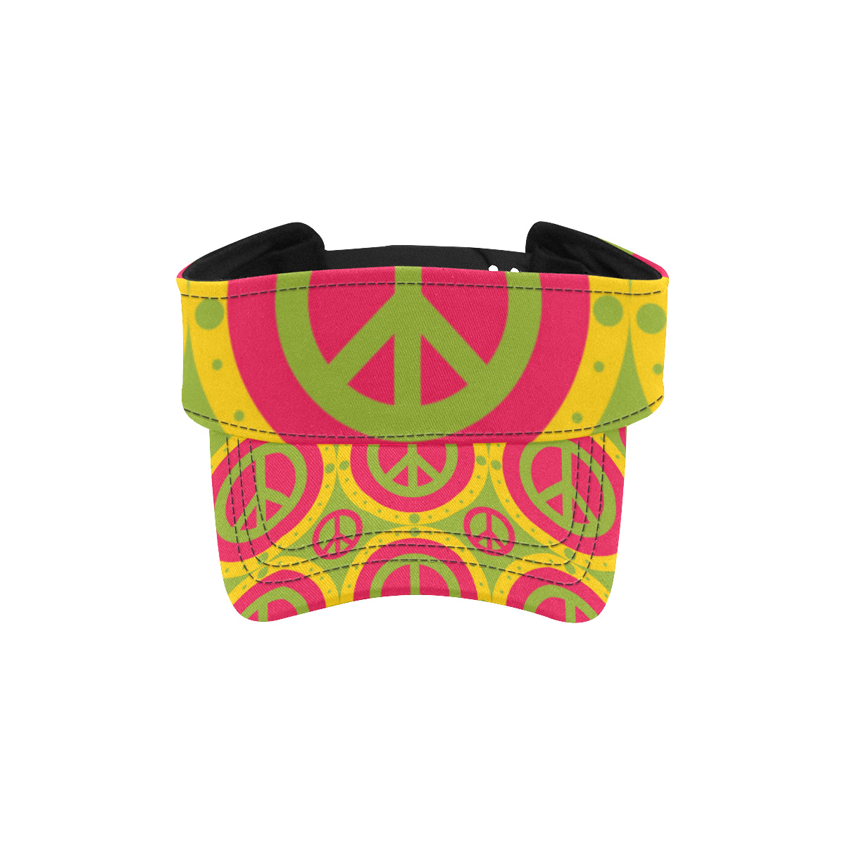 Peace Sign Pattern Print Design A01 Unisex Sun Visor