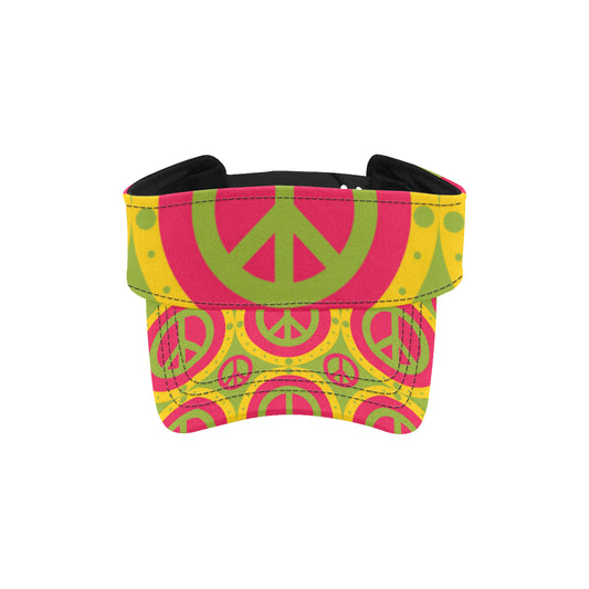 Peace Sign Pattern Print Design A01 Unisex Sun Visor