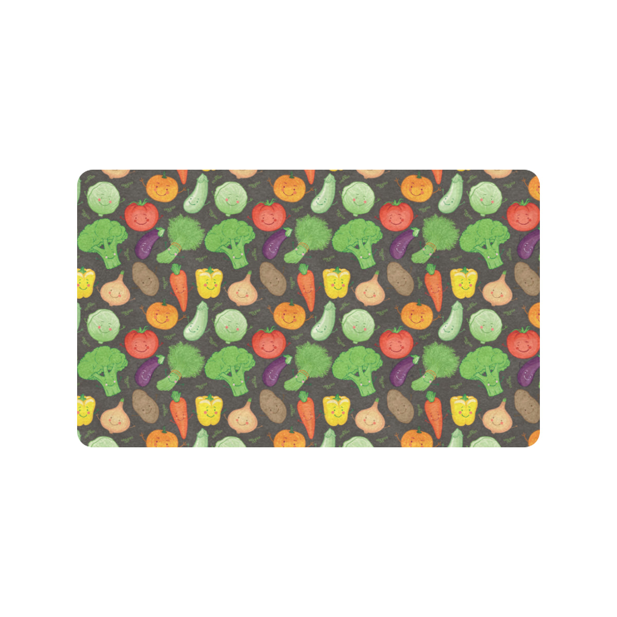 Vegan Funny Themed Design Print Rubber Doormat
