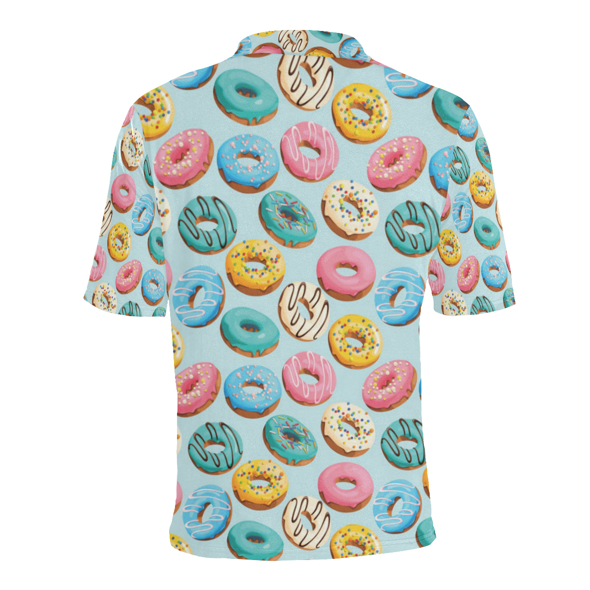 Donut Pattern Print Design DN05 Men Polo Shirt