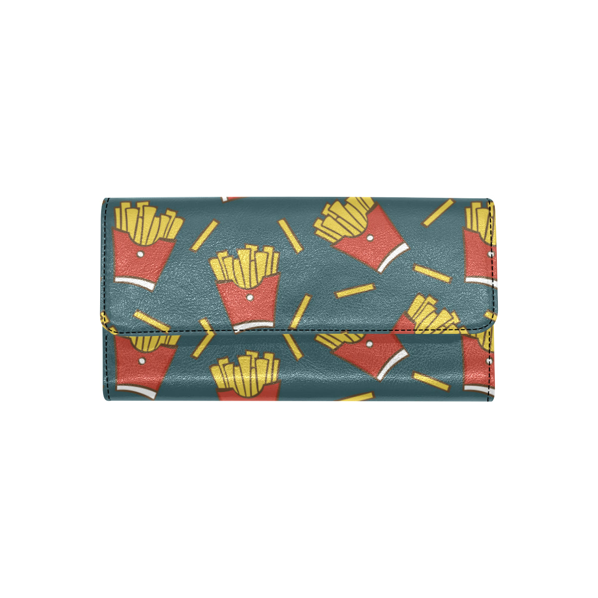French Fried Pattern Print Design 04 Women's Trifold Wallet