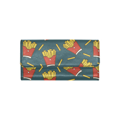 French Fried Pattern Print Design 04 Women's Trifold Wallet