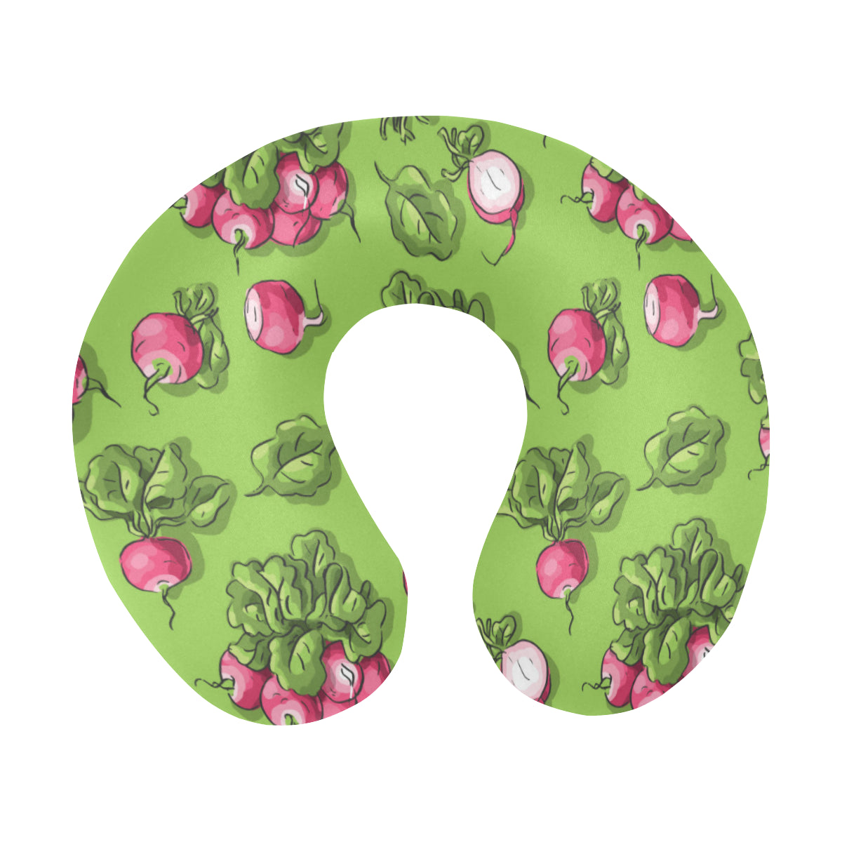 Radish Pattern Print Design A05 U-Shaped Travel Neck Pillow