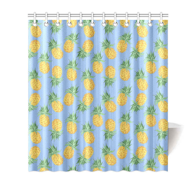 Pineapple Pattern Print Design A04 Shower Curtain