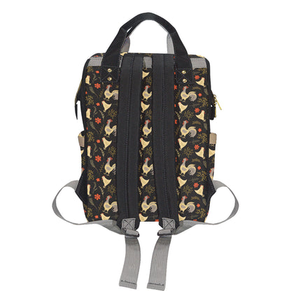 Chicken Pattern Print Design 04 Diaper Bag Backpack
