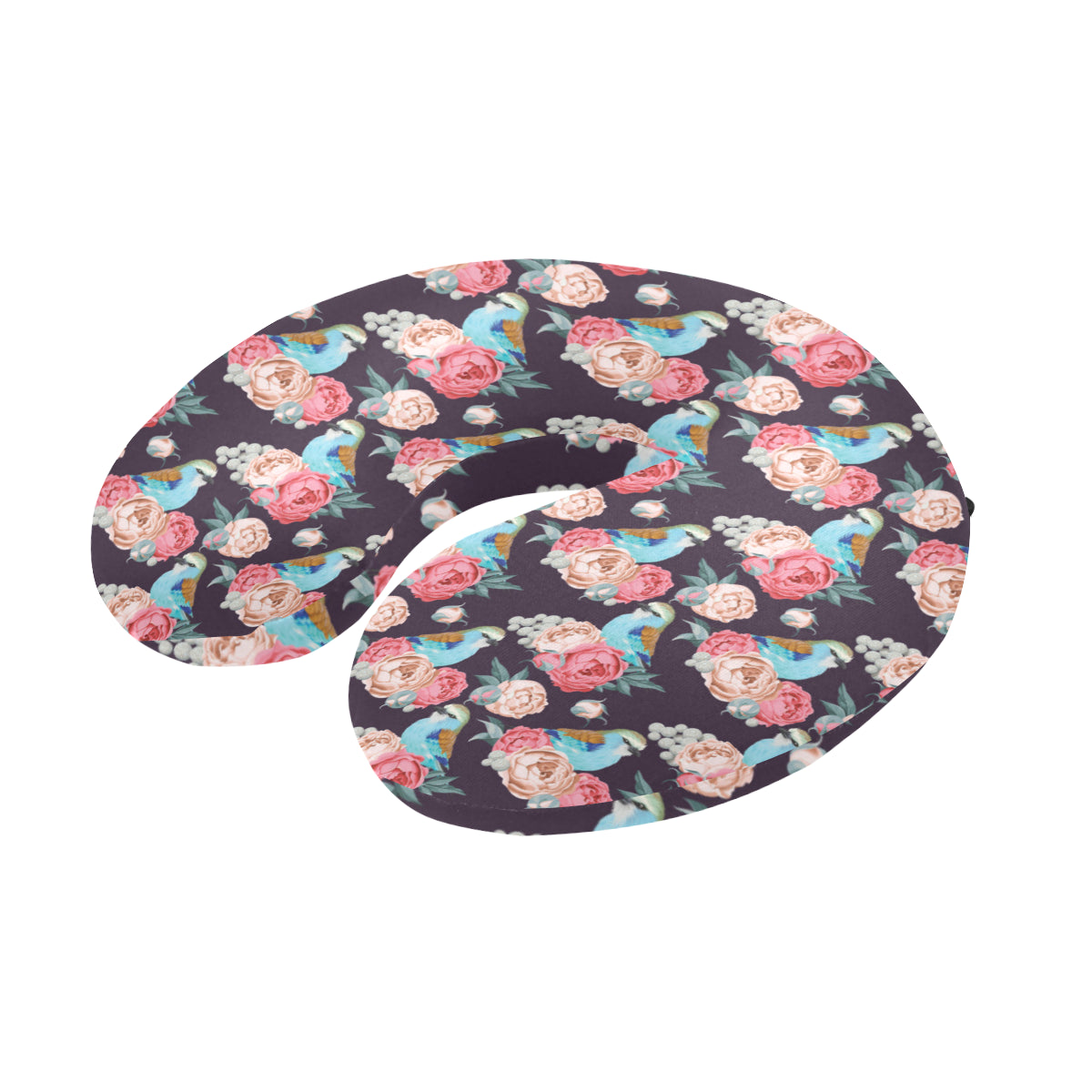 Bluebird Pattern Print Design 02 U-Shaped Travel Neck Pillow