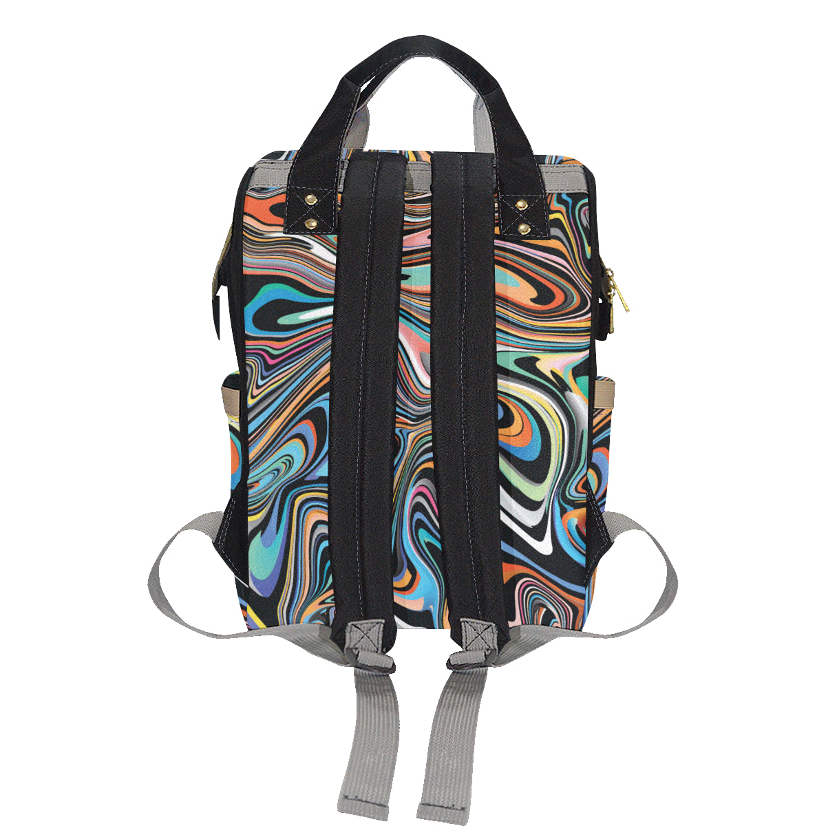 Liquid Pattern Print Design 02 Diaper Bag Backpack