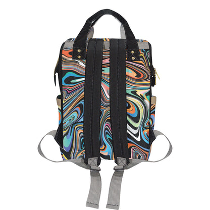 Liquid Pattern Print Design 02 Diaper Bag Backpack