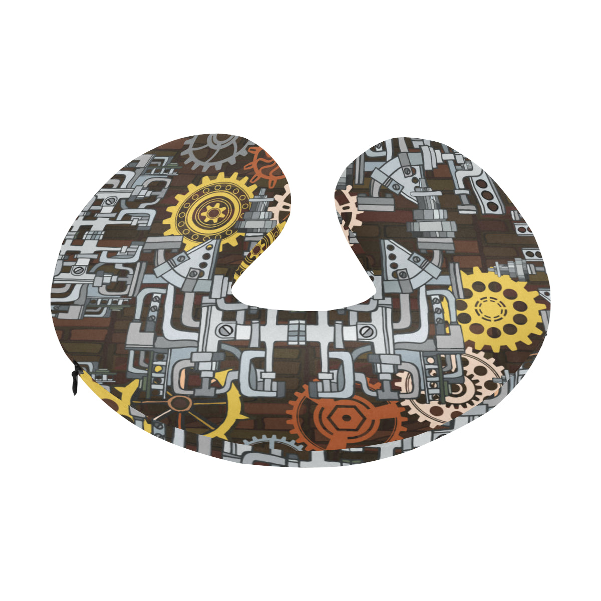 Mechanic Pattern Print Design 04 U-Shaped Travel Neck Pillow