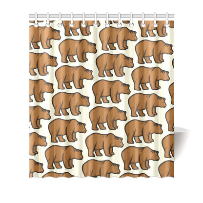 Bear Pattern Print Design BE05 Shower Curtain