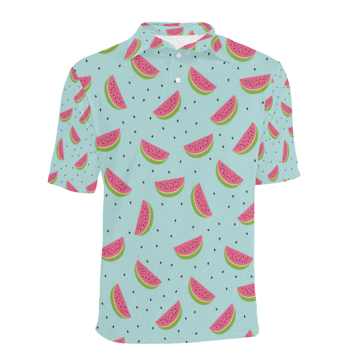 Watermelon Pattern Print Design WM06 Men Polo Shirt