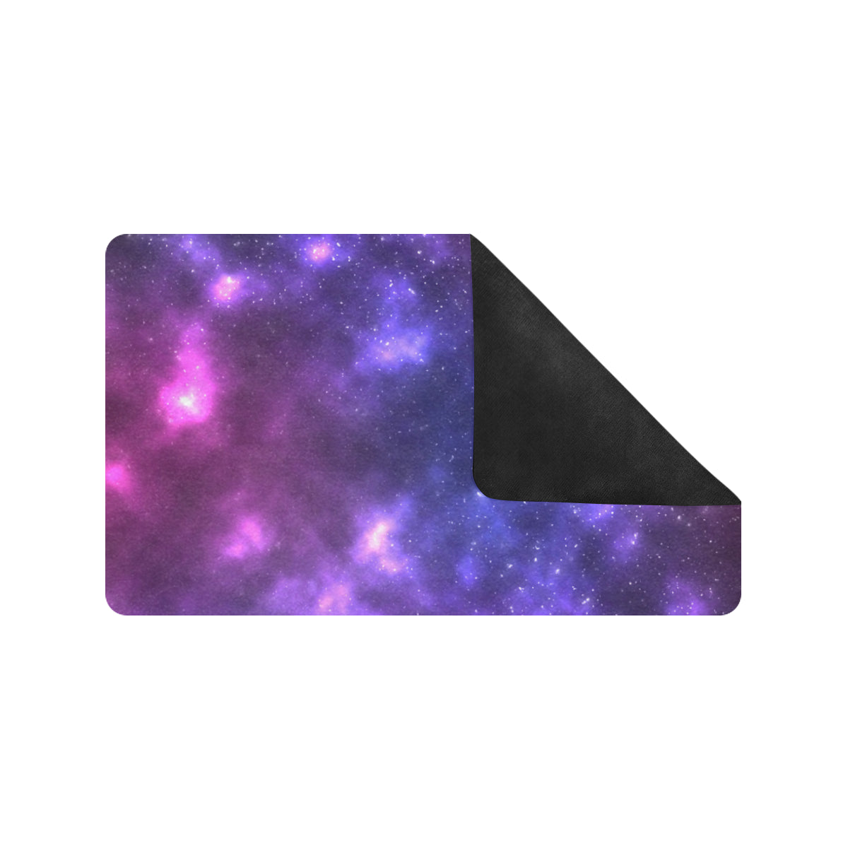 Celestial Purple Blue Galaxy Rubber Doormat