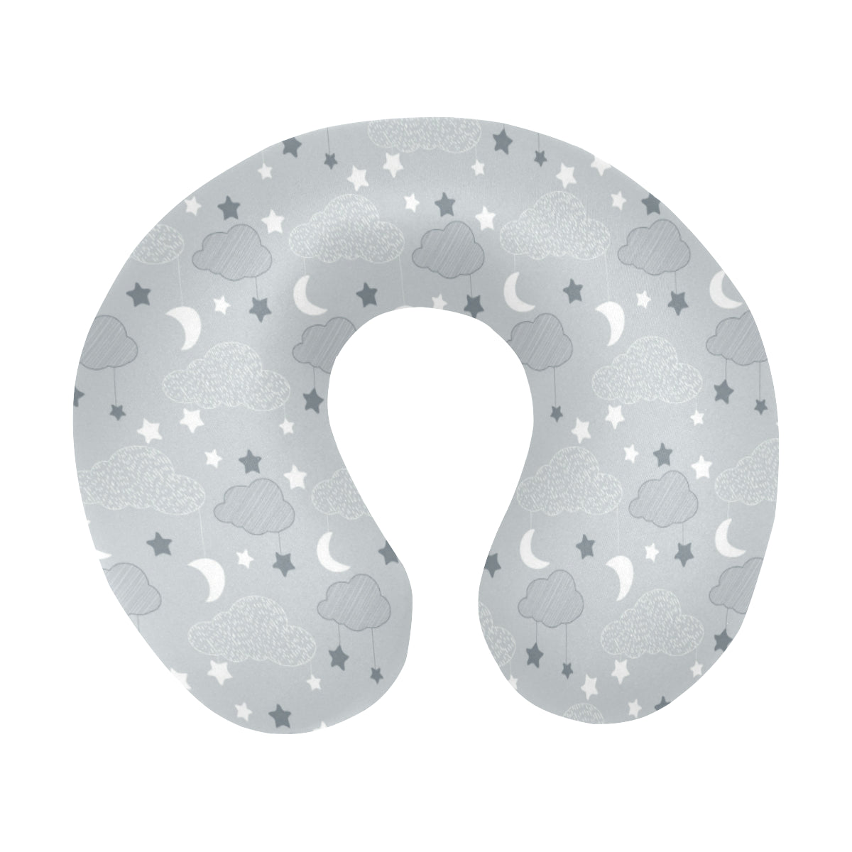 Cloud Pattern Print Design 04 U-Shaped Travel Neck Pillow