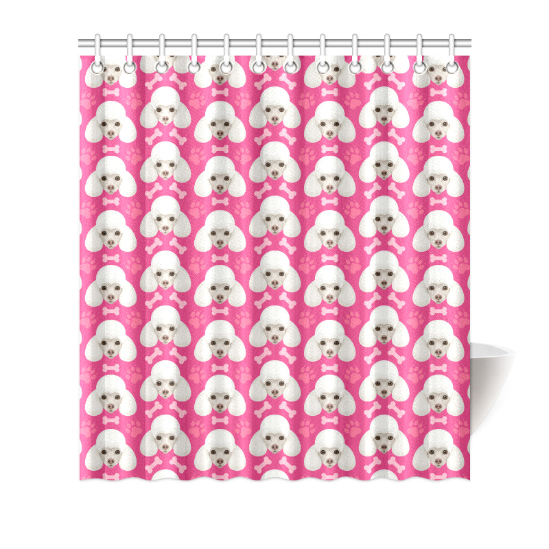 Poodle Pattern Print Design A04 Shower Curtain