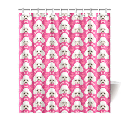 Poodle Pattern Print Design A04 Shower Curtain