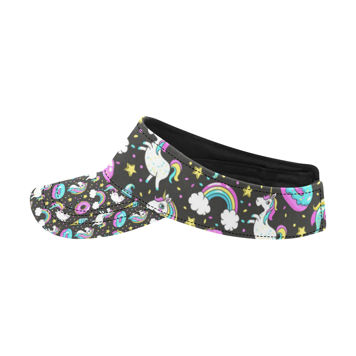 Donut Unicorn Pattern Print Design DN09 Unisex Sun Visor