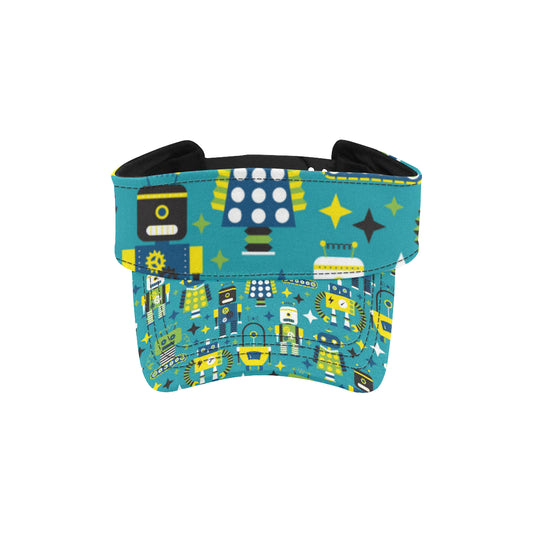 Robot Pattern Print Design A02 Unisex Sun Visor