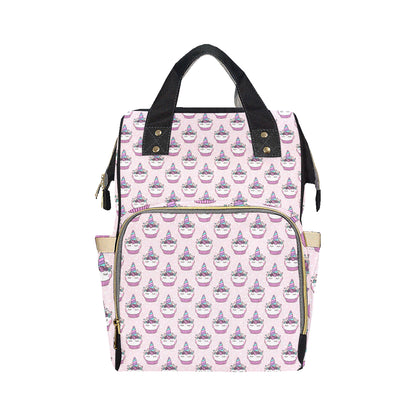 Cupcakes Unicorn Print Pattern Diaper Bag Backpack