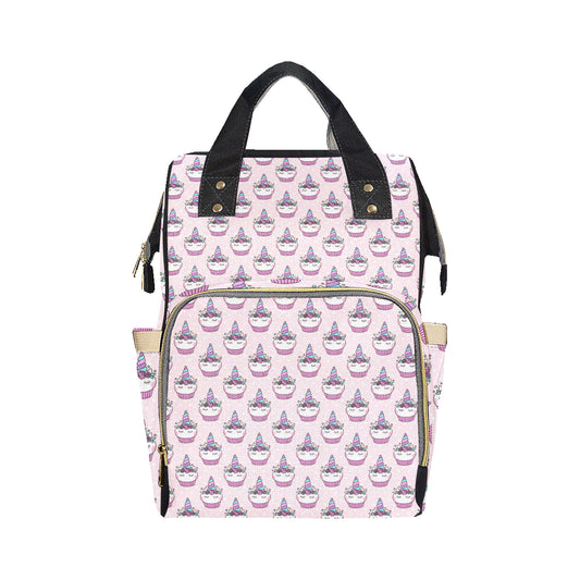 Cupcakes Unicorn Print Pattern Diaper Bag Backpack