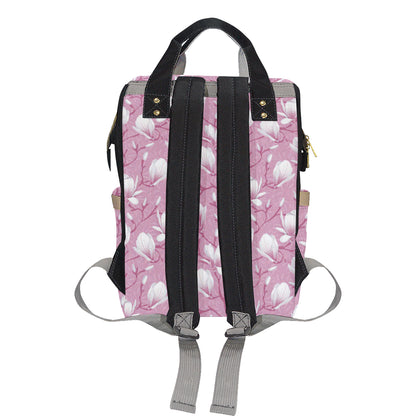Magnolia Pattern Print Design MAG05 Diaper Bag Backpack