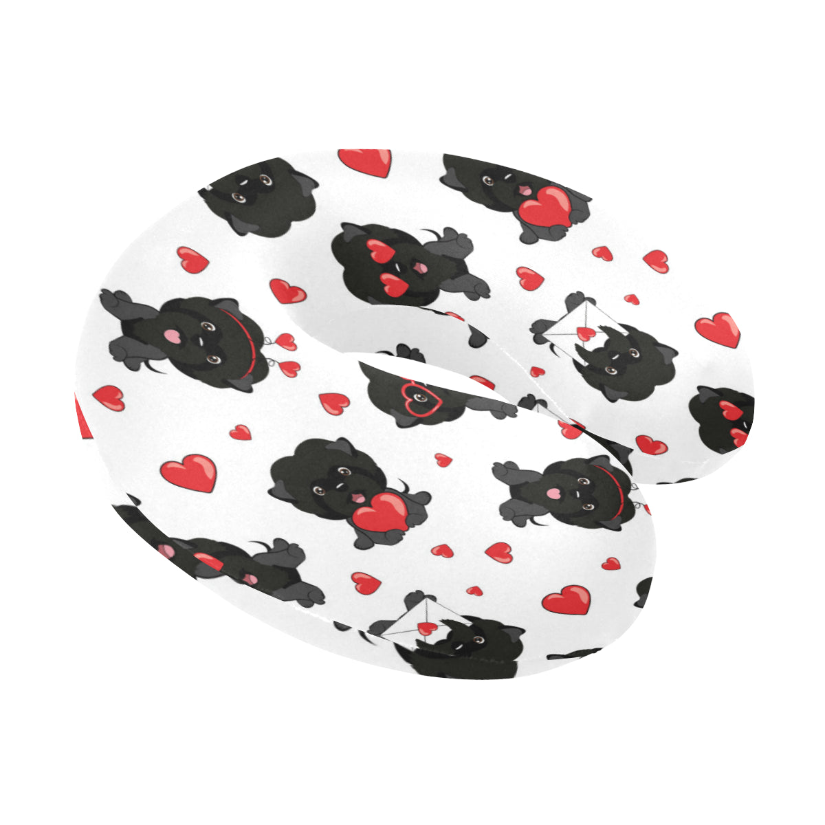 Affenpinscher Pattern Print Design 01 U-Shaped Travel Neck Pillow