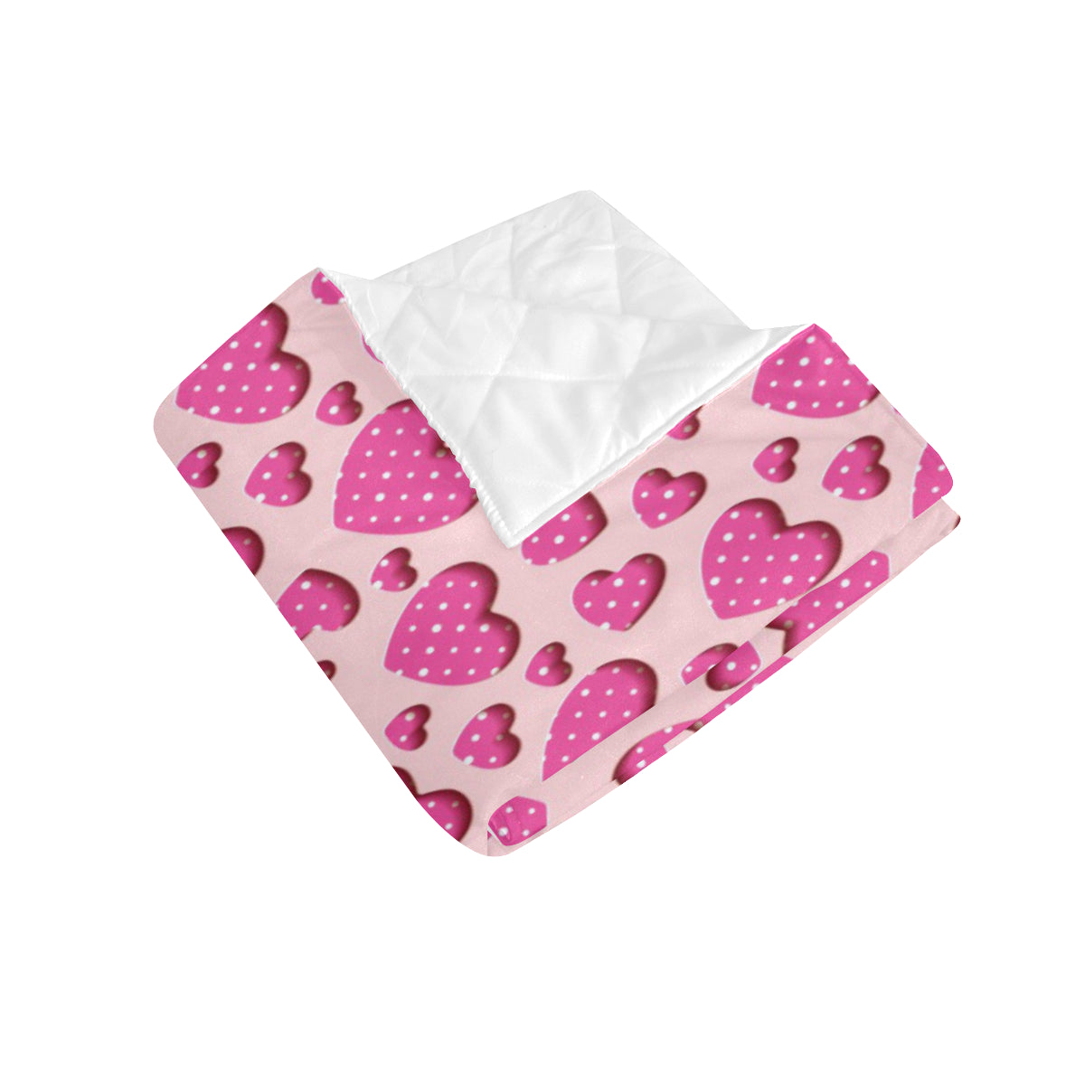 Heart Pink Pattern Print Design HE06 Premium Quilt