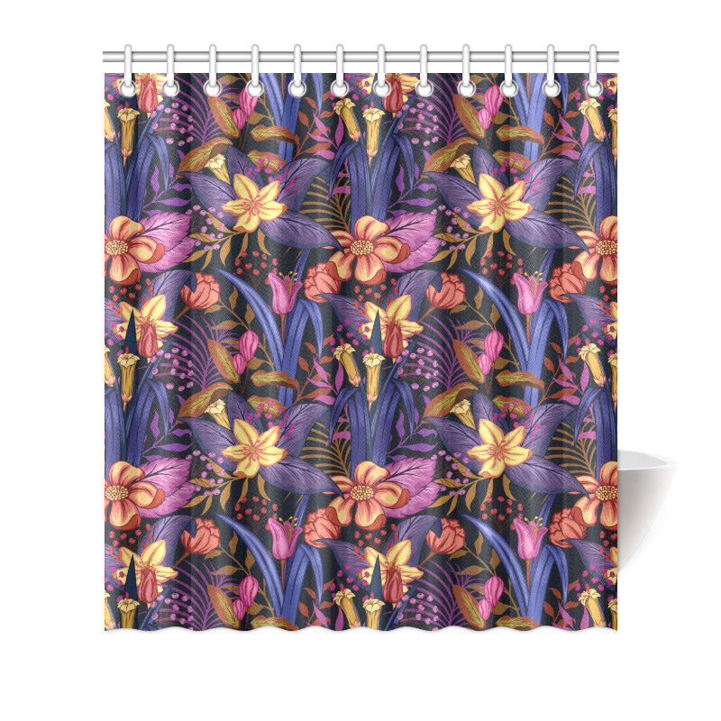 Lily Pattern Print Design LY016 Shower Curtain
