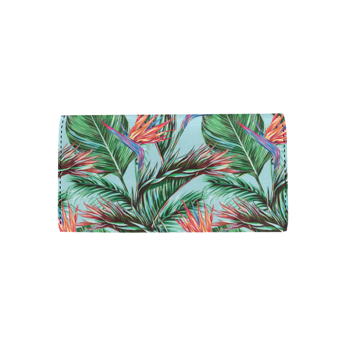 Bird Of Paradise Pattern Print Design BOP01 Women's Trifold Wallet