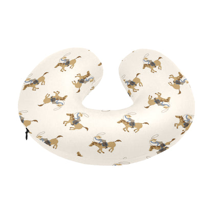 Cowboy Pattern Print Design 01 U-Shaped Travel Neck Pillow