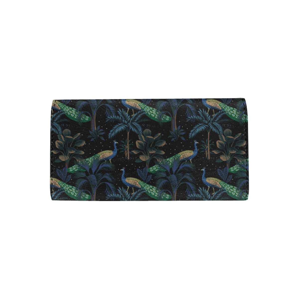 Rainforest Peacock Pattern Print Design A04 Women's Trifold Wallet
