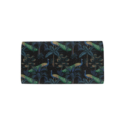 Rainforest Peacock Pattern Print Design A04 Women's Trifold Wallet