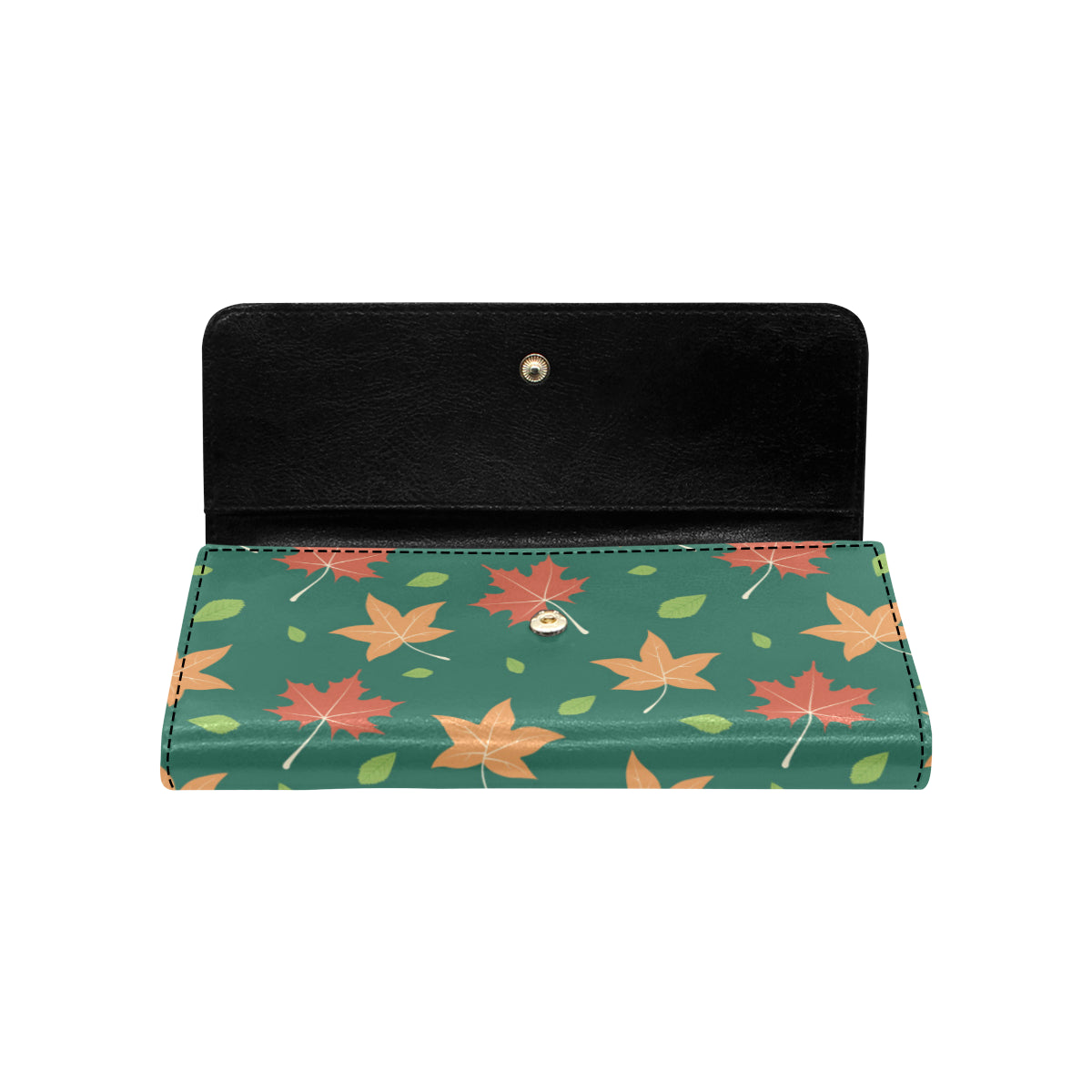 Maple Leaf Pattern Print Design 04 Women's Trifold Wallet