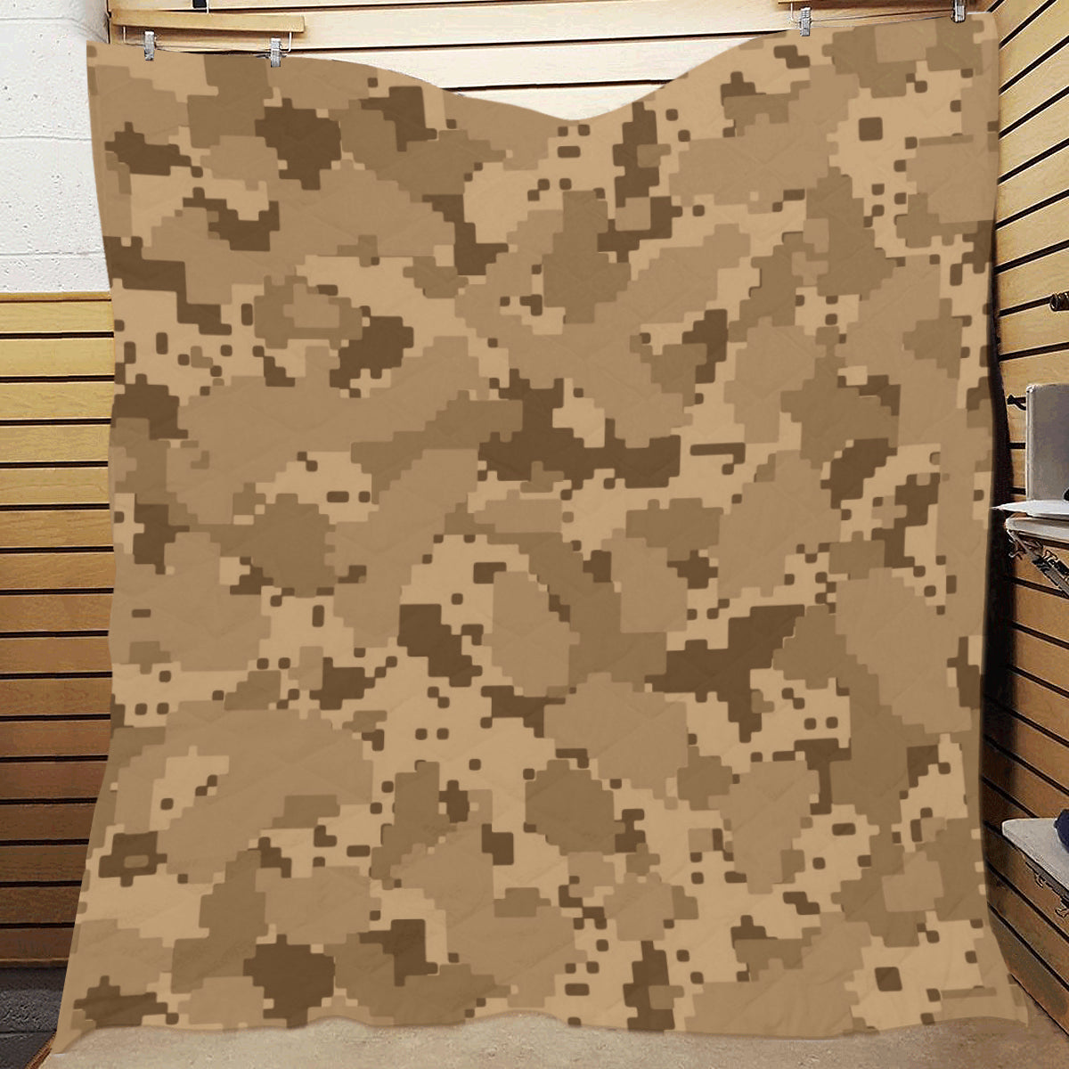 ACU Desert Digital Pattern Print Design 01 Premium Quilt