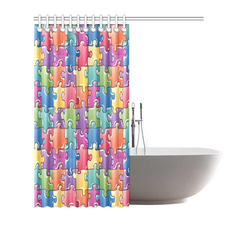 Puzzle Pattern Print Design A05 Shower Curtain