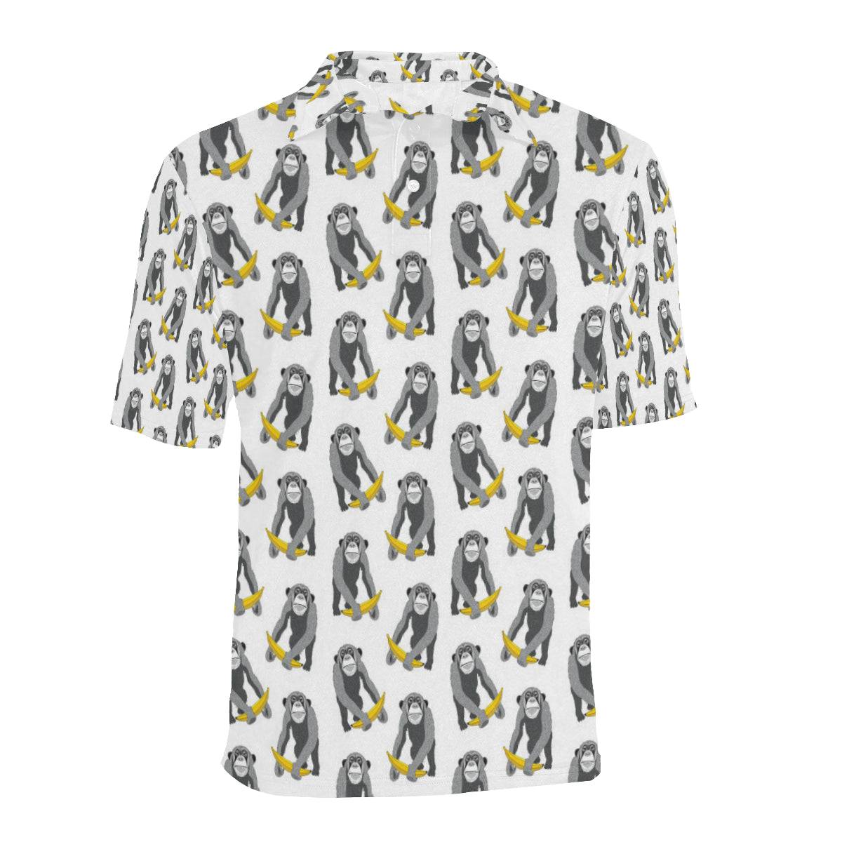 Chimpanzee Pattern Print Design 05 Men Polo Shirt